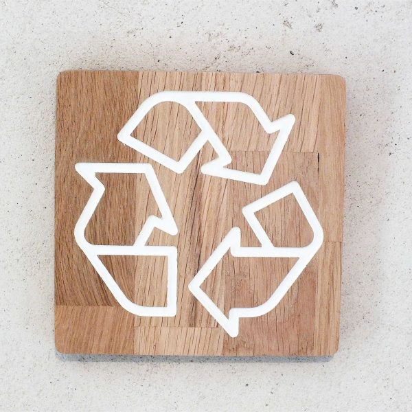 Panneau tri selectif design et moderne en bois. Fabrication francaise.